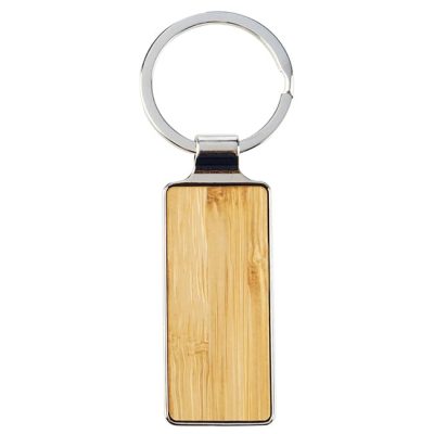 LLAVERO RECTANGULAR BAMBÚ